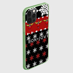 Чехол для iPhone 12 Pro Max Праздничный Bon Jovi, цвет: 3D-салатовый — фото 2