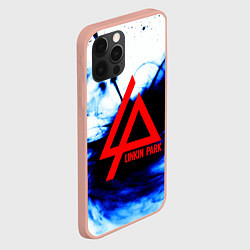 Чехол для iPhone 12 Pro Max Linkin Park blue smoke, цвет: 3D-светло-розовый — фото 2