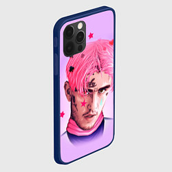 Чехол для iPhone 12 Pro Max Lil Peep: Pink Edition, цвет: 3D-тёмно-синий — фото 2