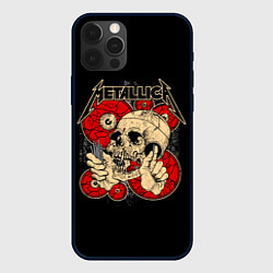 Чехол для iPhone 12 Pro Max Metallica Skull, цвет: 3D-черный