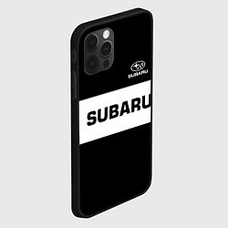 Чехол для iPhone 12 Pro Max Subaru: Black Sport, цвет: 3D-черный — фото 2