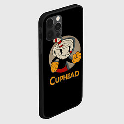Чехол для iPhone 12 Pro Max Cuphead: Mugman, цвет: 3D-черный — фото 2