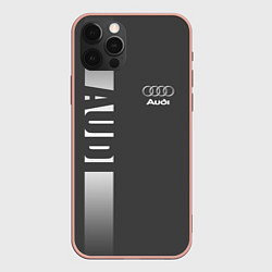 Чехол для iPhone 12 Pro Max Audi: Grey Sport, цвет: 3D-светло-розовый