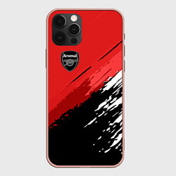 Чехол для iPhone 12 Pro Max FC Arsenal: Original, цвет: 3D-светло-розовый