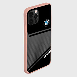 Чехол для iPhone 12 Pro Max BMW SPORT БМВ СПОРТ, цвет: 3D-светло-розовый — фото 2