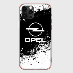 Чехол для iPhone 12 Pro Max Opel: Black Spray, цвет: 3D-светло-розовый