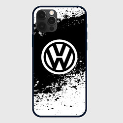 Чехол для iPhone 12 Pro Max Volkswagen: Black Spray, цвет: 3D-черный