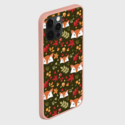 Чехол для iPhone 12 Pro Max Осенние лисички, цвет: 3D-светло-розовый — фото 2
