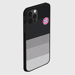 Чехол для iPhone 12 Pro Max ФК Бавария: Серый стиль, цвет: 3D-черный — фото 2
