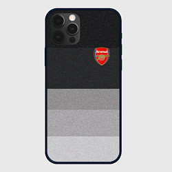 Чехол для iPhone 12 Pro Max ФК Арсенал: Серый стиль, цвет: 3D-черный