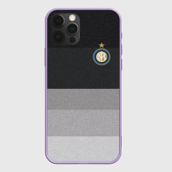 Чехол для iPhone 12 Pro Max ФК Интер: Серый стиль, цвет: 3D-сиреневый
