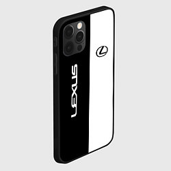 Чехол для iPhone 12 Pro Max Lexus: Black & White, цвет: 3D-черный — фото 2