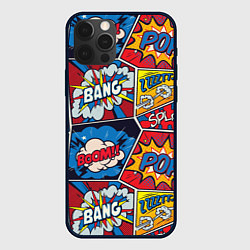 Чехол для iPhone 12 Pro Max Pop art pattern, цвет: 3D-черный