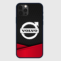 Чехол для iPhone 12 Pro Max Volvo: Grey Carbon, цвет: 3D-черный