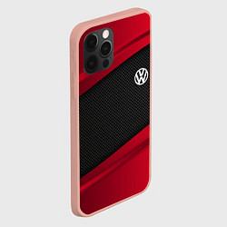 Чехол для iPhone 12 Pro Max Volkswagen: Red Sport, цвет: 3D-светло-розовый — фото 2