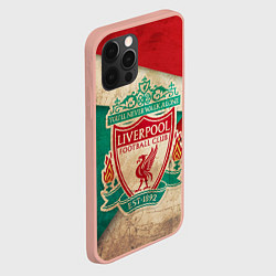 Чехол для iPhone 12 Pro Max FC Liverpool: Old Style, цвет: 3D-светло-розовый — фото 2