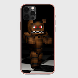 Чехол для iPhone 12 Pro Max Minecraft: Freddy FNAF, цвет: 3D-светло-розовый