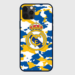 Чехол для iPhone 12 Pro Max Real Madrid: Camo, цвет: 3D-черный