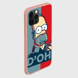 Чехол для iPhone 12 Pro Max Homer Simpson DOH!, цвет: 3D-светло-розовый — фото 2