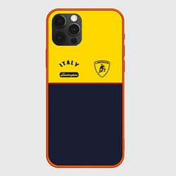 Чехол для iPhone 12 Pro Max Italy Lamborghini, цвет: 3D-красный