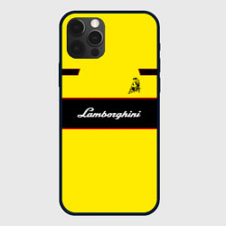 Чехол для iPhone 12 Pro Max Lamborghini Style, цвет: 3D-черный