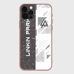 Чехол для iPhone 12 Pro Max Linkin Park: Grey Form, цвет: 3D-светло-розовый