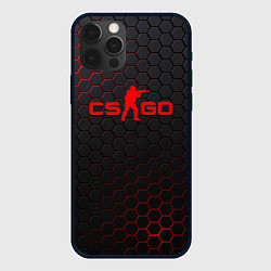 Чехол для iPhone 12 Pro Max CS:GO Grey Carbon, цвет: 3D-черный