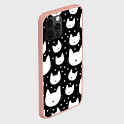 Чехол для iPhone 12 Pro Max Love Cats Pattern, цвет: 3D-светло-розовый — фото 2