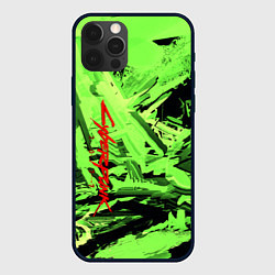 Чехол iPhone 12 Pro Max Cyberpunk 2077: Green Breaks