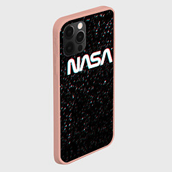 Чехол для iPhone 12 Pro Max NASA: Space Glitch, цвет: 3D-светло-розовый — фото 2