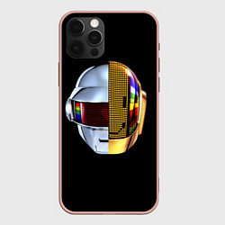 Чехол для iPhone 12 Pro Max Daft Punk: Smile Helmet, цвет: 3D-светло-розовый