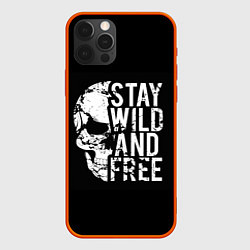 Чехол для iPhone 12 Pro Max Stay wild and free, цвет: 3D-красный