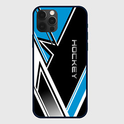 Чехол iPhone 12 Pro Max Hockey black blue white