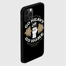 Чехол для iPhone 12 Pro Max Go heavy or go home, цвет: 3D-черный — фото 2