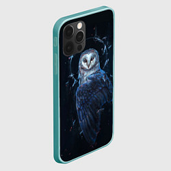 Чехол для iPhone 12 Pro Max Священная сова, цвет: 3D-мятный — фото 2