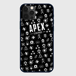 Чехол iPhone 12 Pro Max Apex Legends: Black Pattern