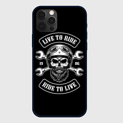 Чехол для iPhone 12 Pro Max Live to ride - ride to live, цвет: 3D-черный