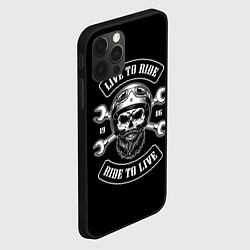 Чехол для iPhone 12 Pro Max Live to ride - ride to live, цвет: 3D-черный — фото 2