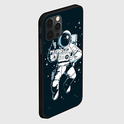 Чехол для iPhone 12 Pro Max Космонавт - открытый космос, цвет: 3D-черный — фото 2