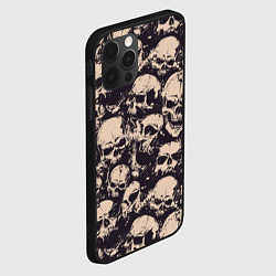 Чехол для iPhone 12 Pro Max Черепа - паттерн, цвет: 3D-черный — фото 2