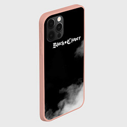 Чехол для iPhone 12 Pro Max Чёрный клевер, цвет: 3D-светло-розовый — фото 2
