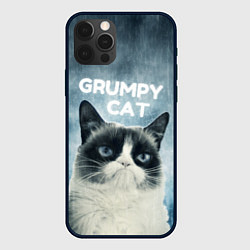 Чехол для iPhone 12 Pro Max Grumpy Cat, цвет: 3D-черный