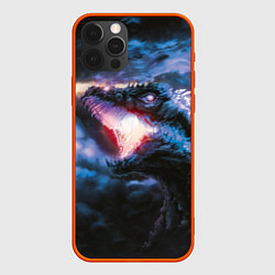 Чехол для iPhone 12 Pro Max Годзилла, цвет: 3D-красный