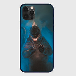 Чехол для iPhone 12 Pro Max Blue Godzilla, цвет: 3D-черный