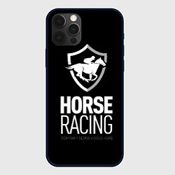 Чехол для iPhone 12 Pro Max Horse racing, цвет: 3D-черный