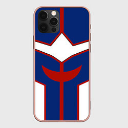 Чехол для iPhone 12 Pro Max ALL MIGHT MY HERO ACADEMIA MHA МОЯ ГЕРОЙСКАЯ АКАДЕ, цвет: 3D-светло-розовый