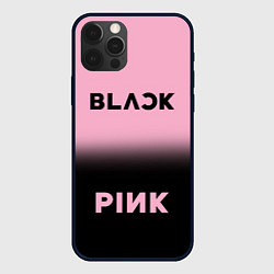 Чехол для iPhone 12 Pro Max Blackpink - розово-черный, цвет: 3D-черный