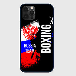 Чехол iPhone 12 Pro Max Boxing Russia Team и герб РФ