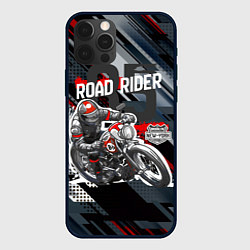 Чехол для iPhone 12 Pro Max Road rider мотоциклист, цвет: 3D-черный
