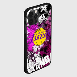 Чехол для iPhone 12 Pro Max Лос-Анджелес Лейкерс, Los Angeles Lakers, цвет: 3D-черный — фото 2
